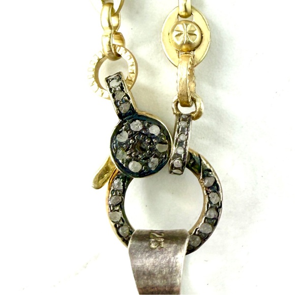 6 Sided Star Pendant Necklace, Pave’ Diamond Clasp - Picture 4 of 8